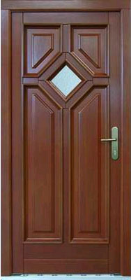 Ukázka vstupních dřevěných dveří TWW